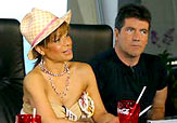 Paula Abdul and Simon Cowell